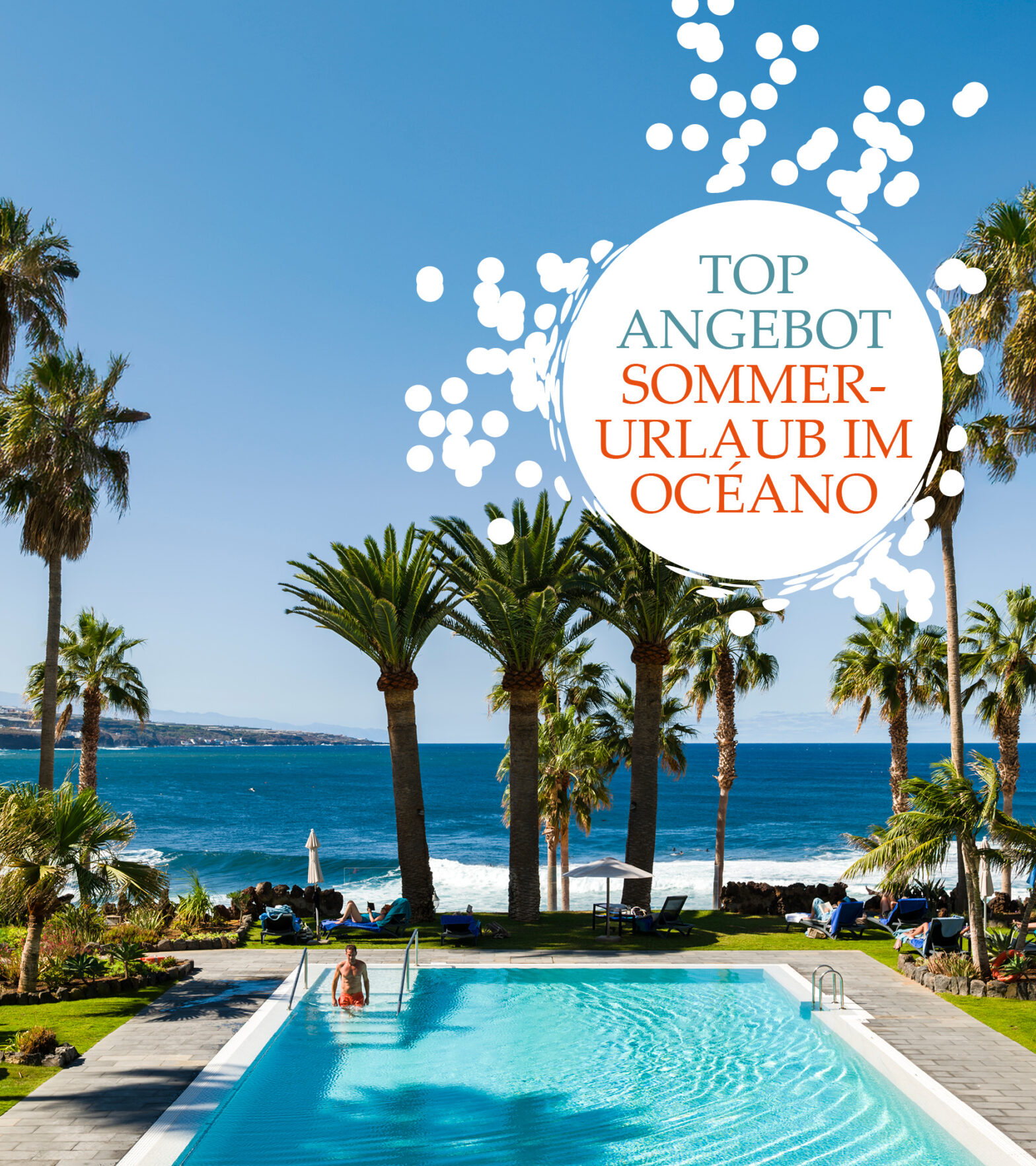 Sommerurlaub am Meer - Pool mit Marc und Atlantik